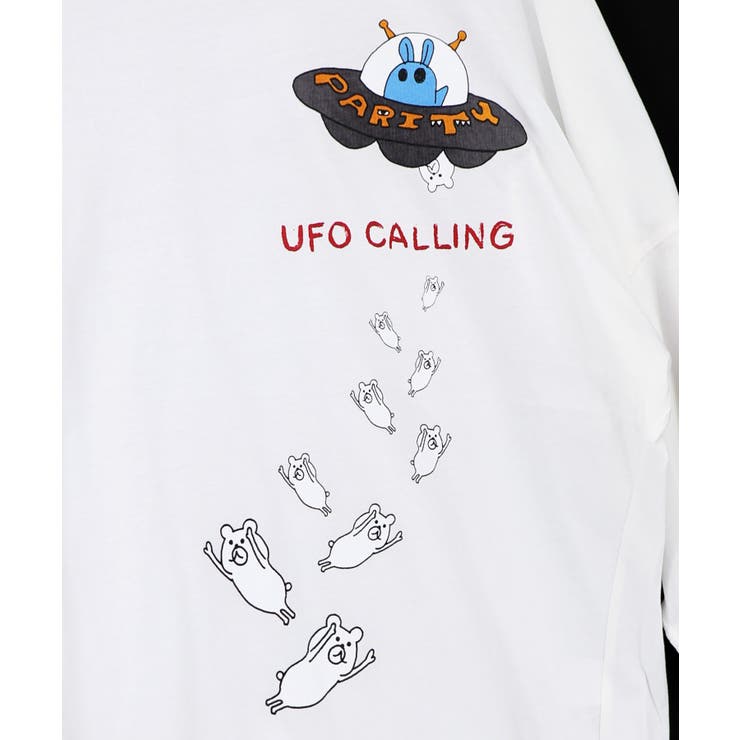 UFO離脱クマ柄Tシャツ | ScoLar | 詳細画像8 