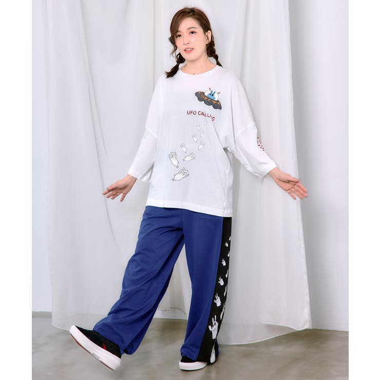 UFO離脱クマ柄Tシャツ | ScoLar | 詳細画像1 