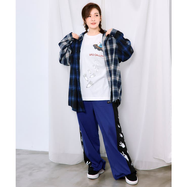 UFO離脱クマ柄Tシャツ | ScoLar | 詳細画像6 