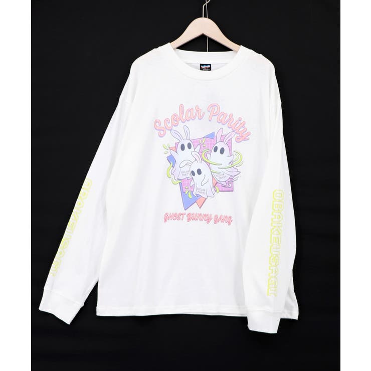 オフホワイト | ぐるぐるおばけウサギTシャツ | ScoLar