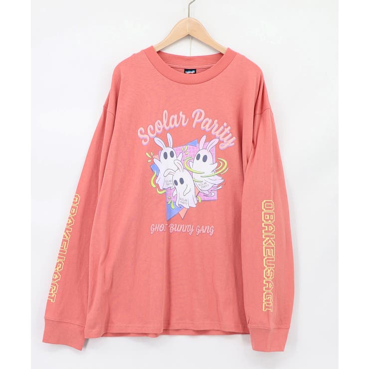 ピンク | ぐるぐるおばけウサギTシャツ | ScoLar