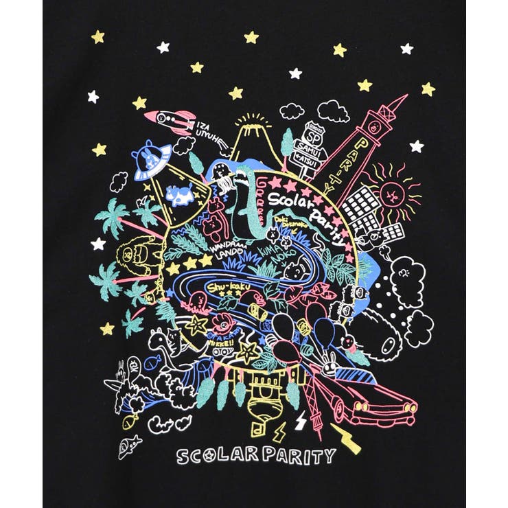 Parityキャラ 惑星ラメプリントTシャツ | ScoLar | 詳細画像12 