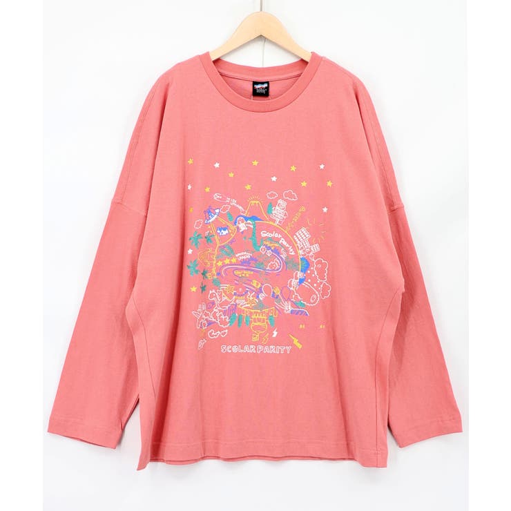 ピンク | Parityキャラ 惑星ラメプリントTシャツ | ScoLar