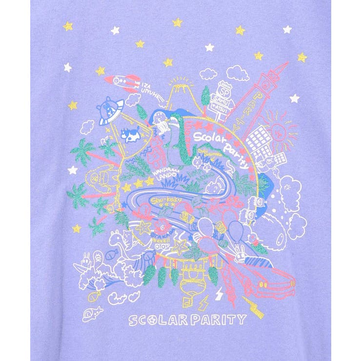 Parityキャラ 惑星ラメプリントTシャツ | ScoLar | 詳細画像14 