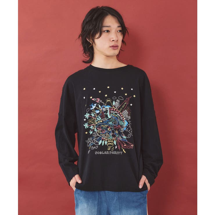 Parityキャラ 惑星ラメプリントTシャツ | ScoLar | 詳細画像7 