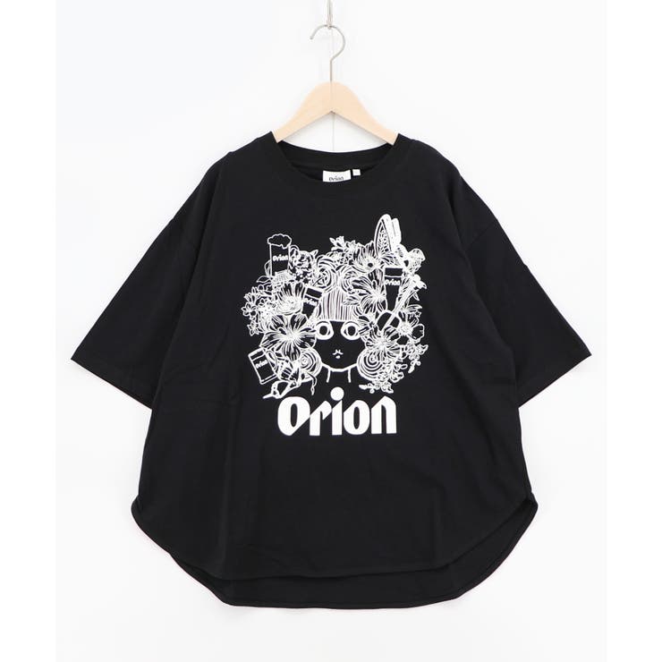 ブラック | orion×ScoLar フラワーカーニバル柄Tシャツ | ScoLar