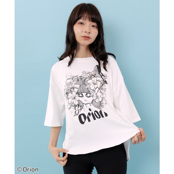 オフホワイト | orion×ScoLar フラワーカーニバル柄Tシャツ | ScoLar