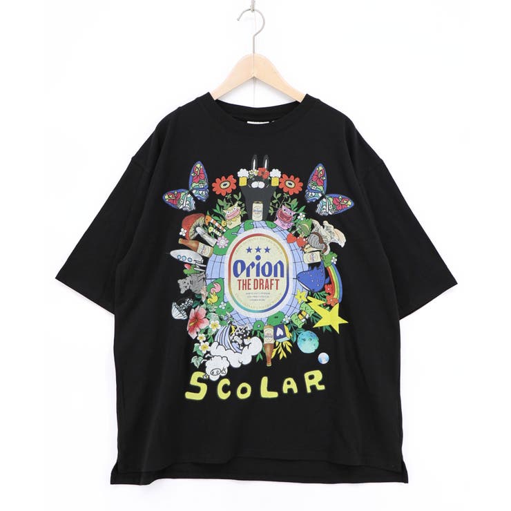 ブラック | orion×ScoLar ワンダーランド柄Tシャツ | ScoLar