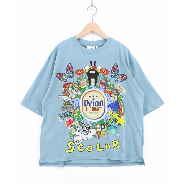 サックス | orion×ScoLar ワンダーランド柄Tシャツ | ScoLar