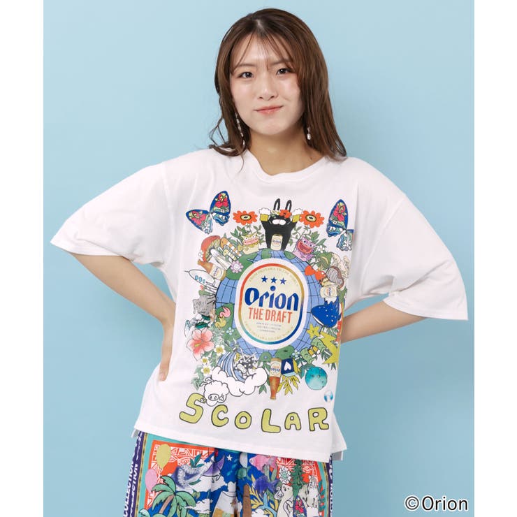 オフホワイト | orion×ScoLar ワンダーランド柄Tシャツ | ScoLar