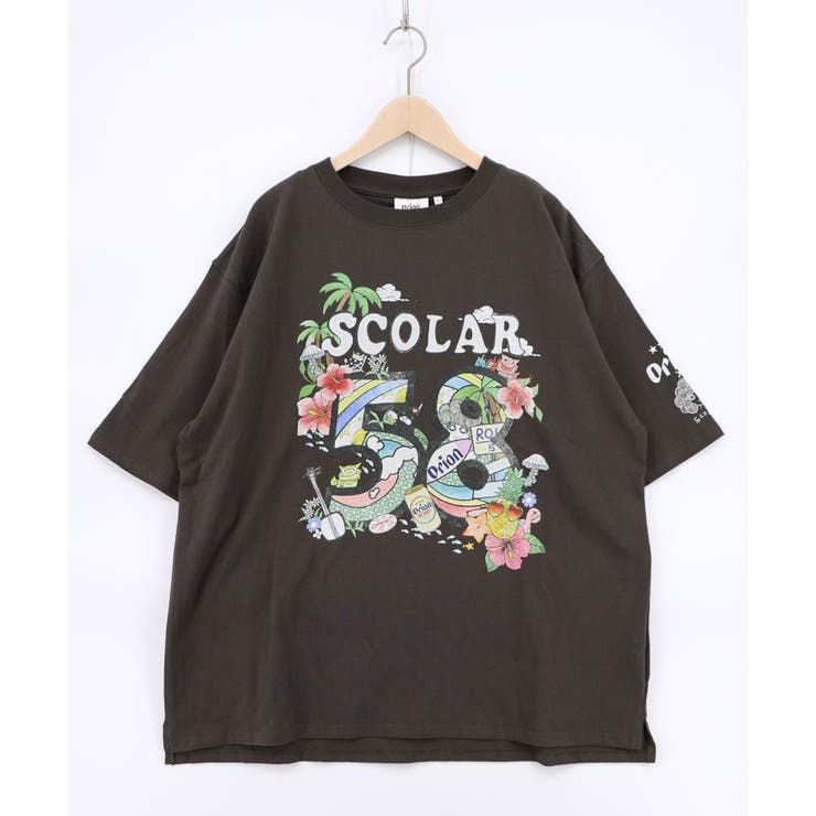 チャコールグレー | orion×ScoLar ROUTE58沖縄柄Tシャツ | ScoLar