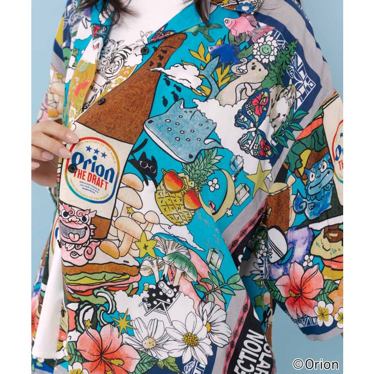 orion×ScoLar スカーフ柄シャツ | ScoLar | 詳細画像11 