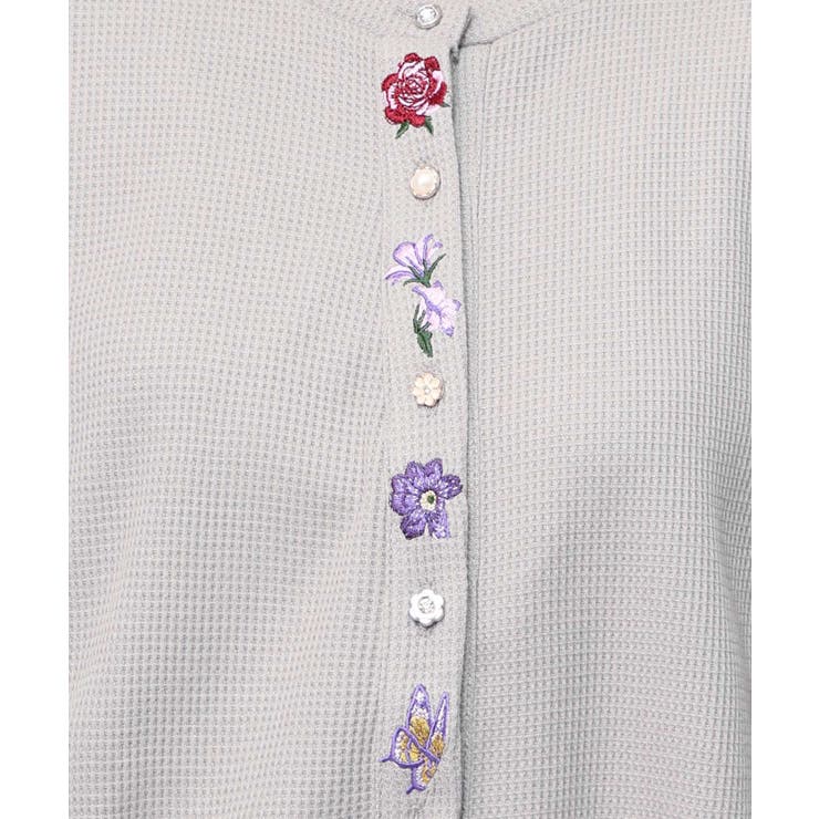 バイカラーメロウ ワッフルカーディガン | ScoLar | 詳細画像6 