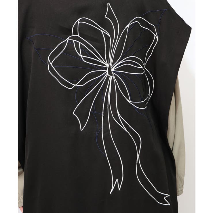 リボン刺繍テーラードジレ | ScoLar | 詳細画像11 