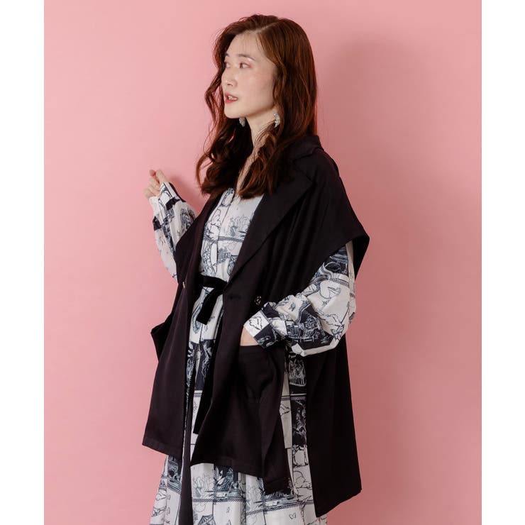 リボン刺繍テーラードジレ | ScoLar | 詳細画像3 