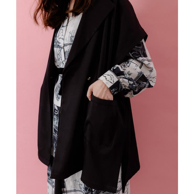 リボン刺繍テーラードジレ | ScoLar | 詳細画像5 