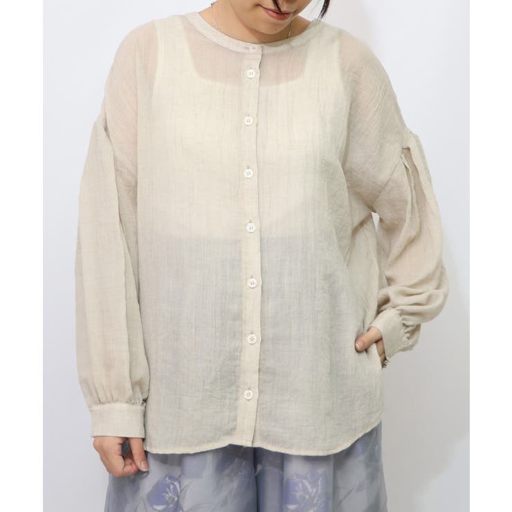 パリ柄ガーゼ 2WAYシャツプルオーバー | ScoLar | 詳細画像10 