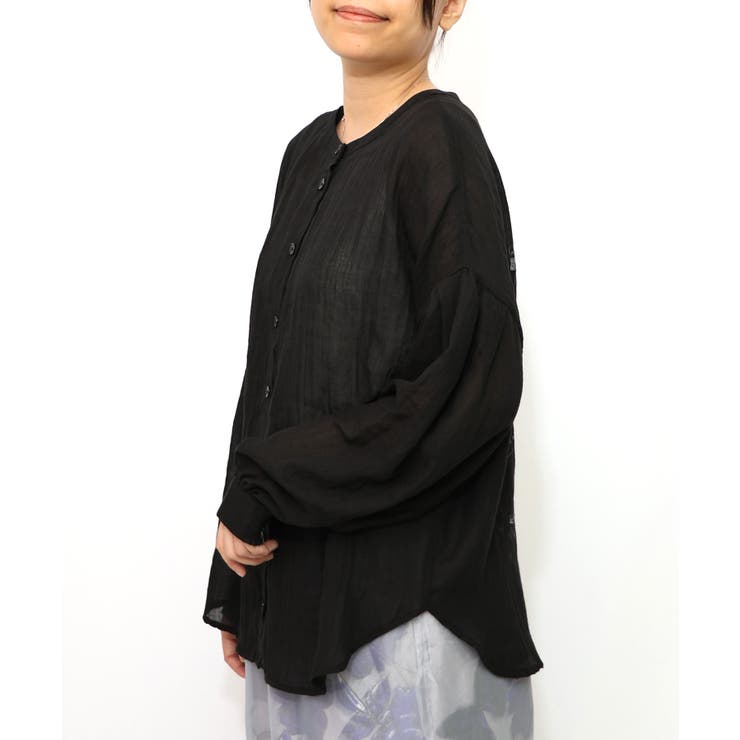 パリ柄ガーゼ 2WAYシャツプルオーバー | ScoLar | 詳細画像13 