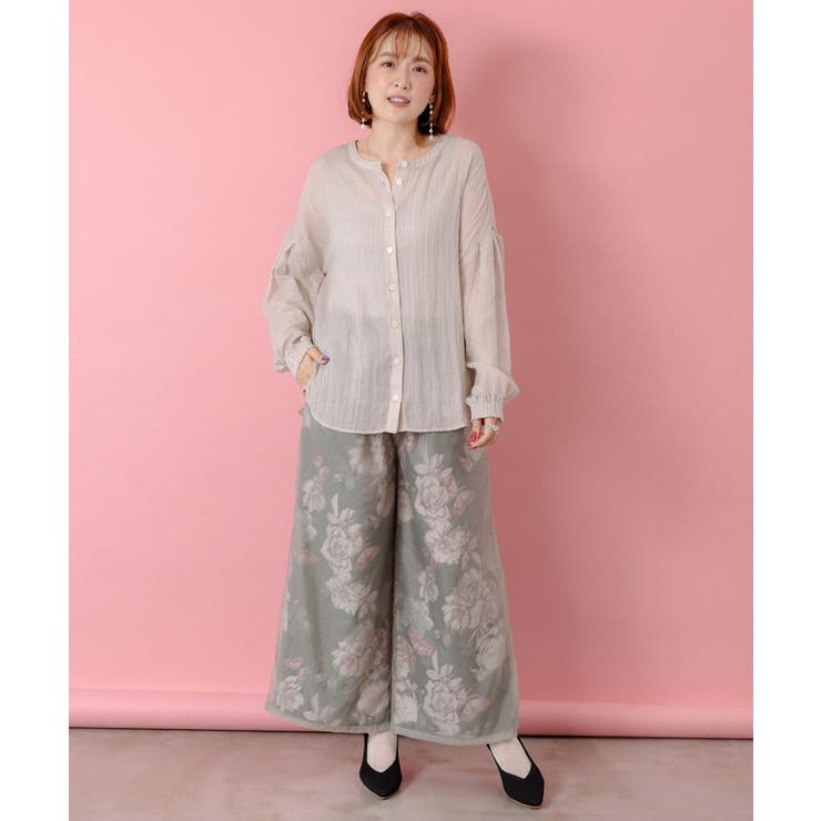 パリ柄ガーゼ 2WAYシャツプルオーバー | ScoLar | 詳細画像2 