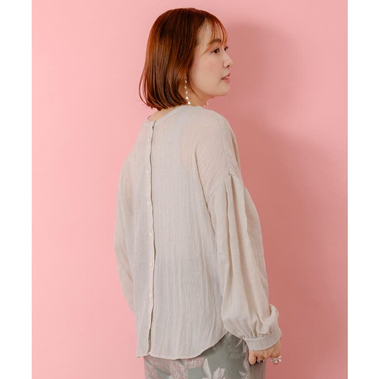 パリ柄ガーゼ 2WAYシャツプルオーバー | ScoLar | 詳細画像7 