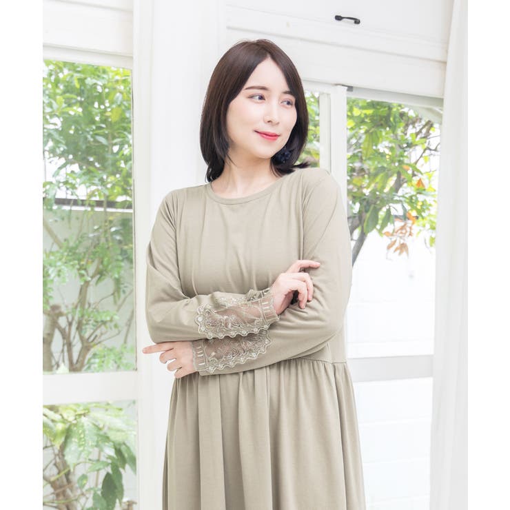 バイオリンとピアノレース切替ワンピース | ScoLar | 詳細画像2 