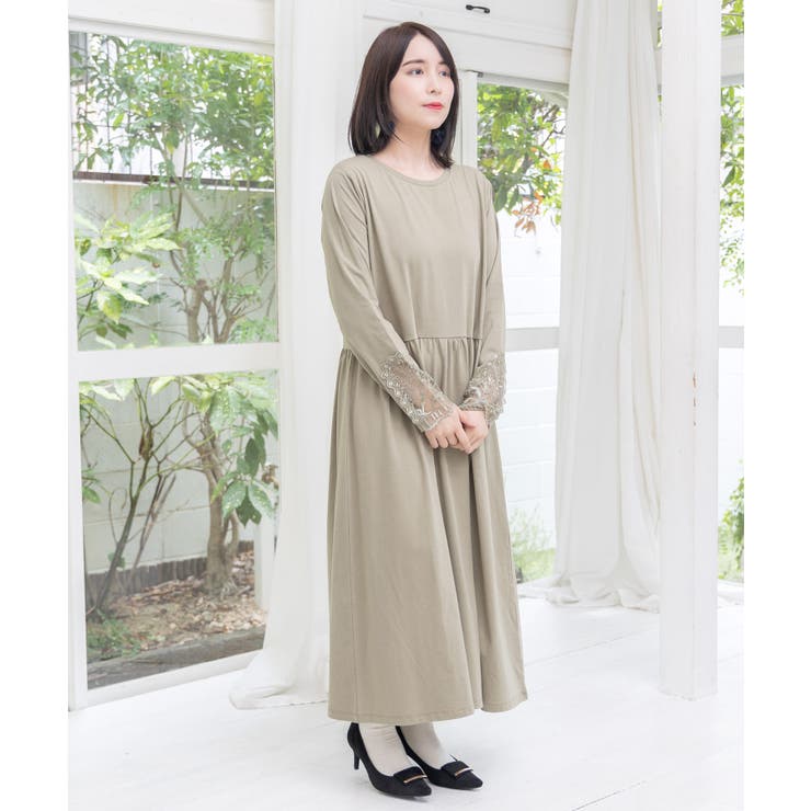 バイオリンとピアノレース切替ワンピース | ScoLar | 詳細画像4 