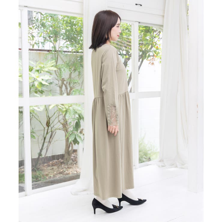 バイオリンとピアノレース切替ワンピース | ScoLar | 詳細画像5 