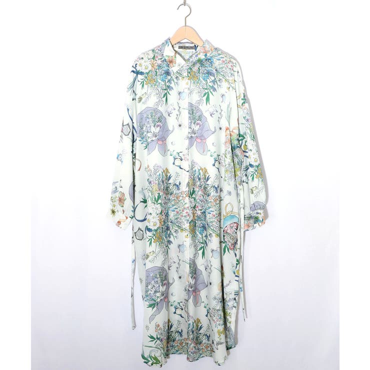 星座と花束柄シャツワンピース | ScoLar | 詳細画像16 