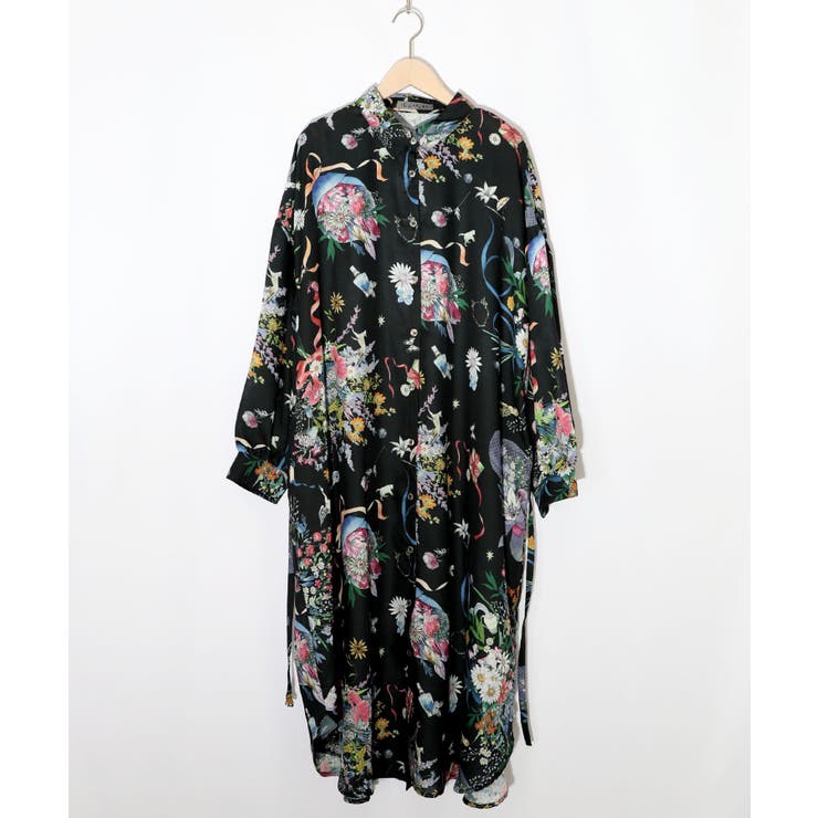 星座と花束柄シャツワンピース | ScoLar | 詳細画像18 