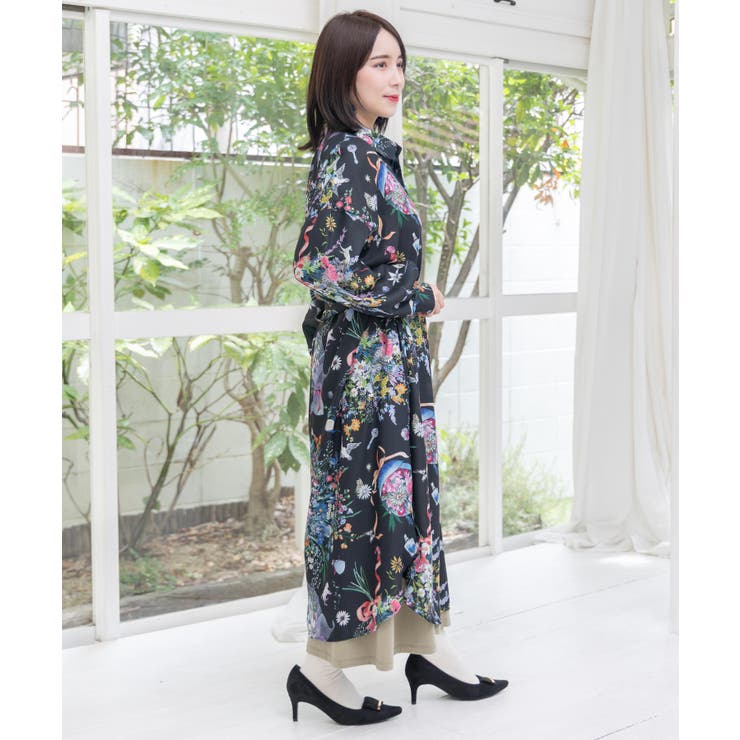 星座と花束柄シャツワンピース | ScoLar | 詳細画像13 