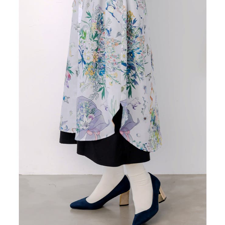 星座と花束柄シャツワンピース | ScoLar | 詳細画像6 