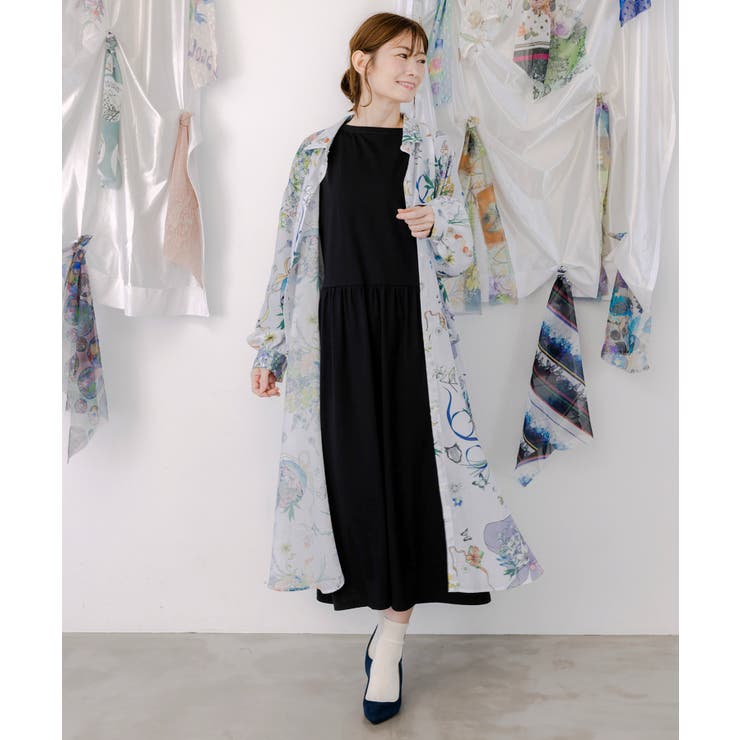 星座と花束柄シャツワンピース | ScoLar | 詳細画像7 