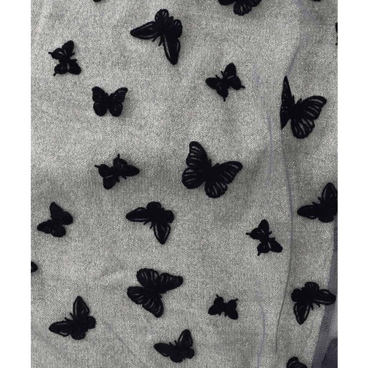 蝶々チュール×ラメ入りニットカーディガン | ScoLar | 詳細画像7 