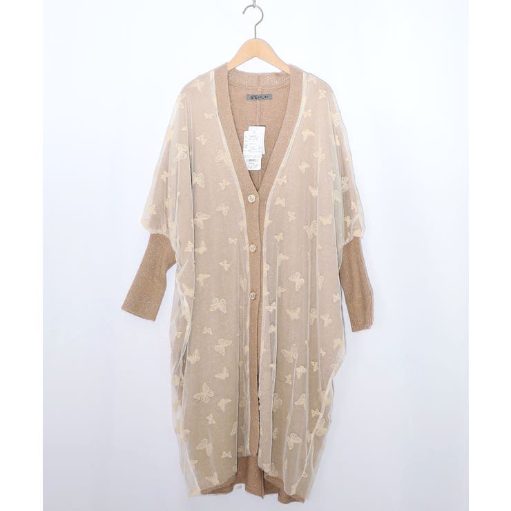 蝶々チュール×ラメ入りニットカーディガン | ScoLar | 詳細画像9 