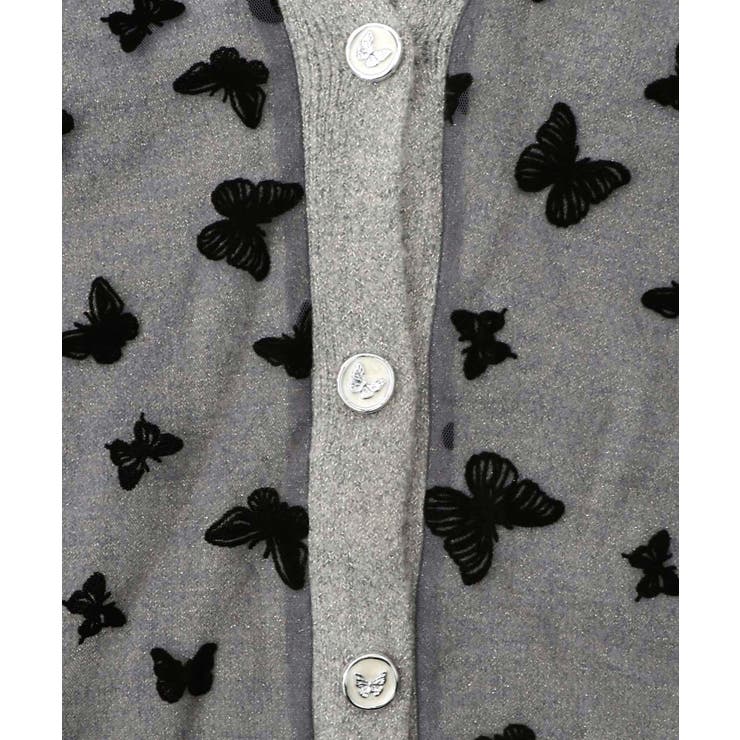 蝶々チュール×ラメ入りニットカーディガン | ScoLar | 詳細画像12 