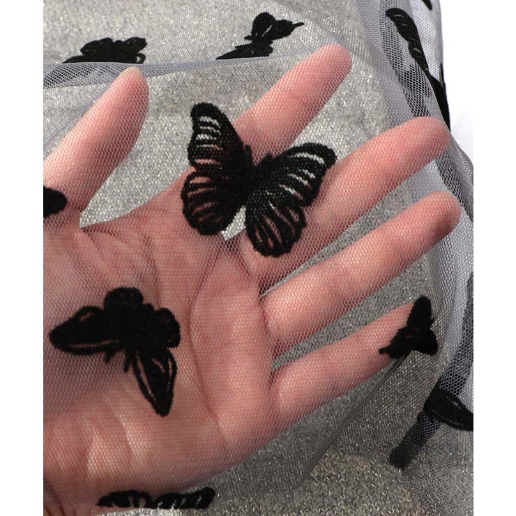 蝶々チュール×ラメ入りニットカーディガン | ScoLar | 詳細画像15 