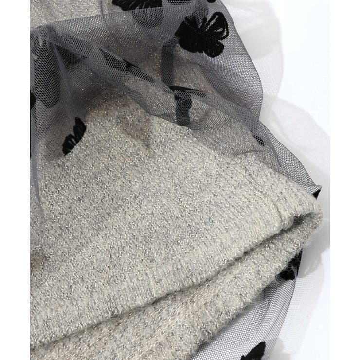 蝶々チュール×ラメ入りニットカーディガン | ScoLar | 詳細画像16 