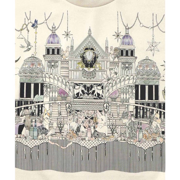 クラシカル動物配色プルオーバー | ScoLar | 詳細画像9 