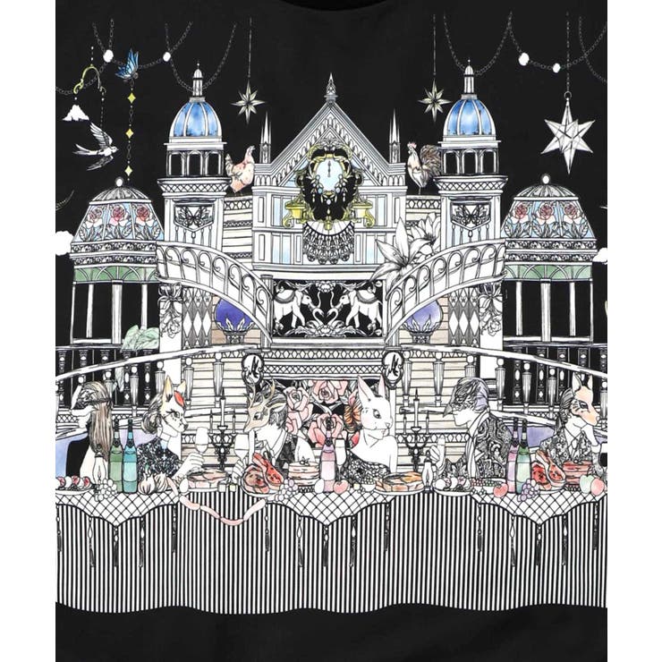 クラシカル動物配色プルオーバー | ScoLar | 詳細画像11 