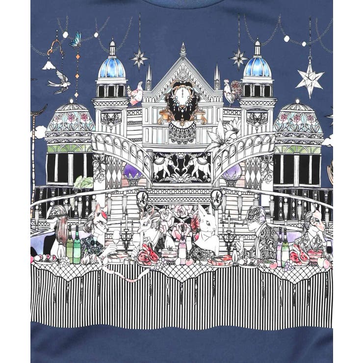 クラシカル動物配色プルオーバー | ScoLar | 詳細画像13 