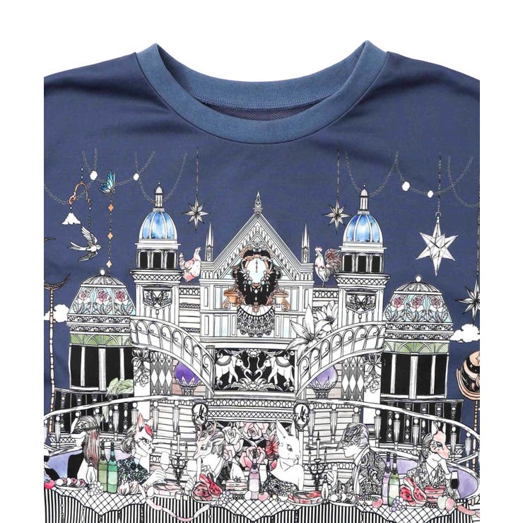 クラシカル動物配色プルオーバー | ScoLar | 詳細画像14 