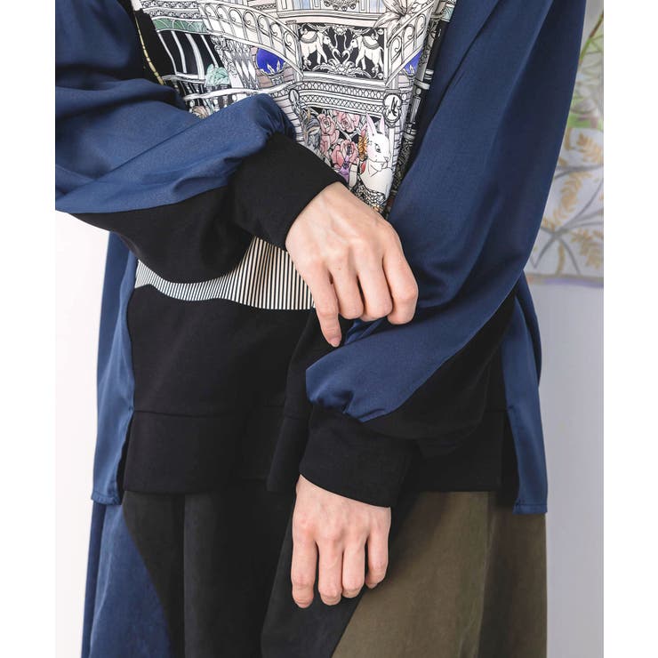 クラシカル動物配色プルオーバー | ScoLar | 詳細画像6 