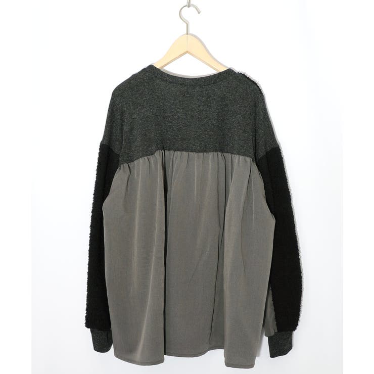 蝶々の異素材切替カーディガン | ScoLar | 詳細画像8 