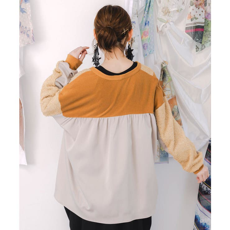 蝶々の異素材切替カーディガン | ScoLar | 詳細画像4 