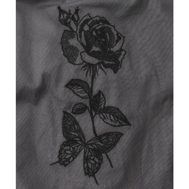 花蝶刺繍チュール重ねロングブルゾン[品番：SRSW0000247]｜ScoLar