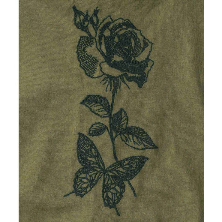花蝶刺繍チュール重ねロングブルゾン[品番：SRSW0000247]｜ScoLar