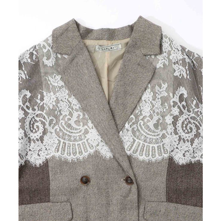 レースと蝶々の異素材切替ジャケット[品番：SRSW0000259]｜ScoLar