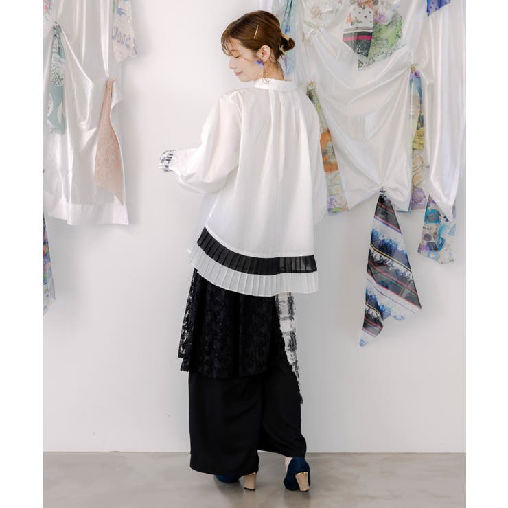 鍵盤柄切替シャツ | ScoLar | 詳細画像11 