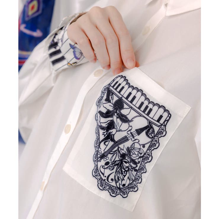 鍵盤柄切替シャツ | ScoLar | 詳細画像14 