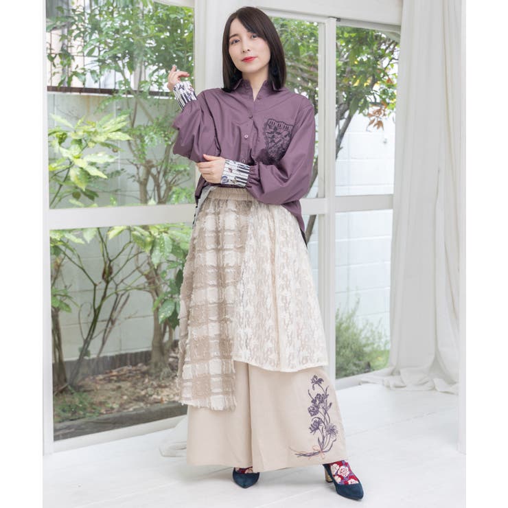 鍵盤柄切替シャツ | ScoLar | 詳細画像1 